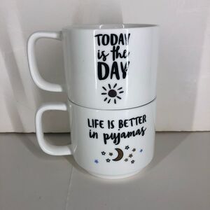 Indigo - 2 Stackable 12 Oz Mugs